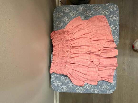 Current Air Los Angeles Pink Smocked Tiered Ruffle Mini Skirt - Picture 5 of 5